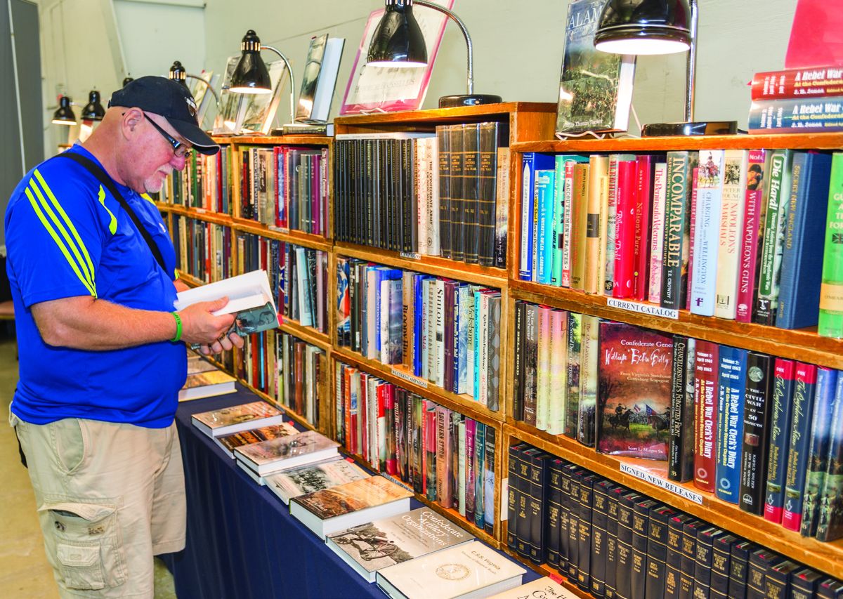 It appears to be a photo of Nathan Bedford Forrest on the back of a book that Darwin Seiler of Pennsylvania pulled from the extensive selection offered by Owens and Ramsey Books of Richmond, Virginia.