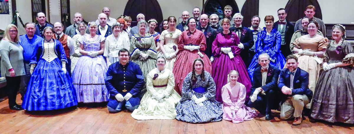 Shenandoah Valley Civil War Era Dancers take time to poise for a group photo.