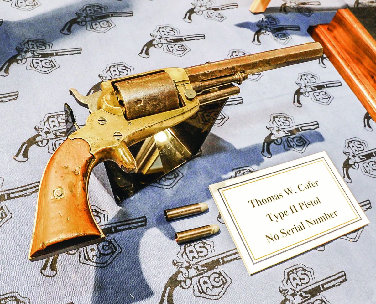 David Prawdzik won Best Single Weapon for a rare “Confederate Cofer Revolver and Patent Document.”