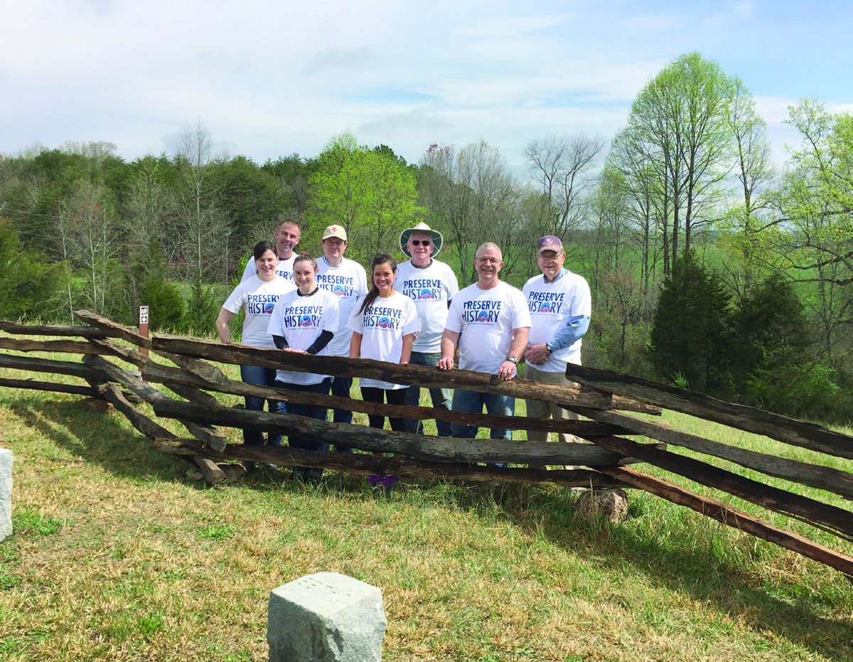 Volunteers pause for a group portrait during a prior year’s Park Day cleanup on the scenic Cedar Mountain Battlefield in Culpeper County, Virginia. The Friends of Cedar Mountain Battlefield spearheaded the effort.