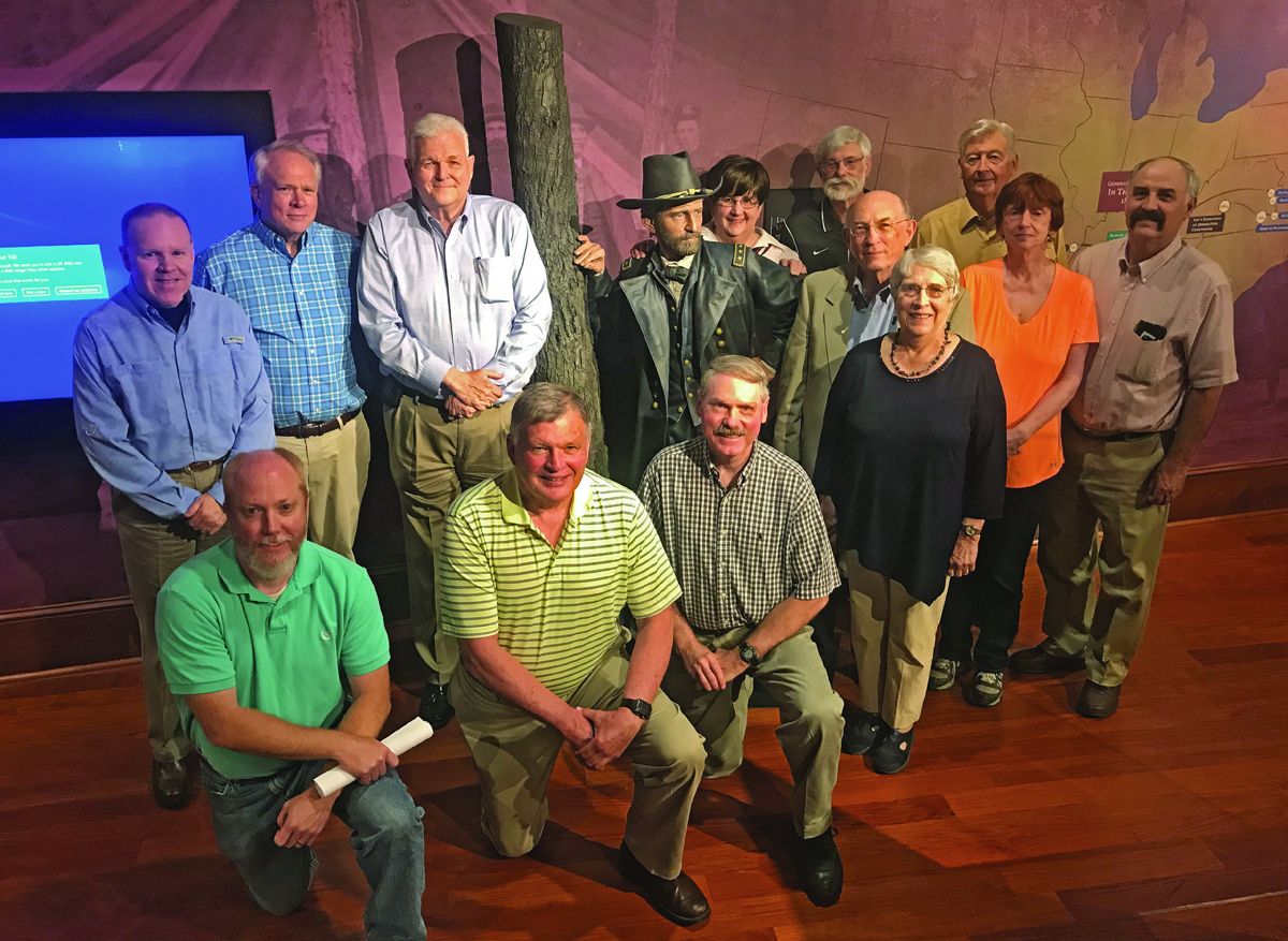 Front row left to right: Tim Smith, Tom DeBlack, Jim Ogden, Mr. and Mrs. John Marszalek, Cathleen Weigley, Duffy Neubauer. Back row: me, Sam Elliott, Larry Daniels, U.S. Grant, Jan Ballard, Laurence Schiller, and James McDonough.