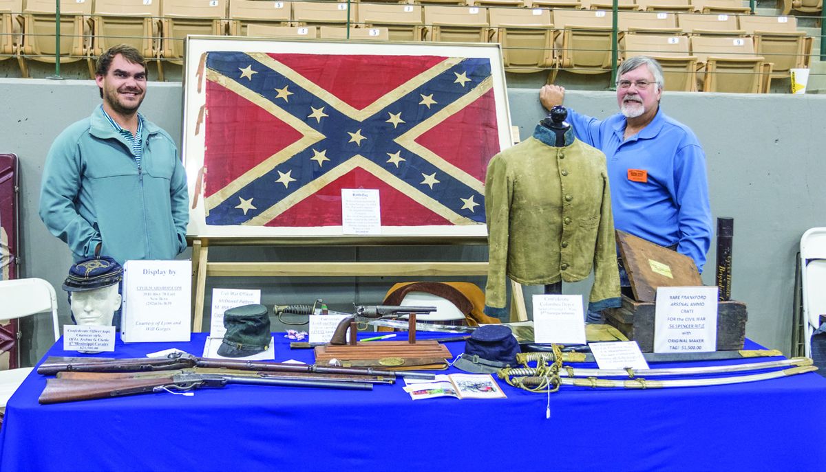Mark and Will Gorges of CivilWarShop.com showing off their wares.