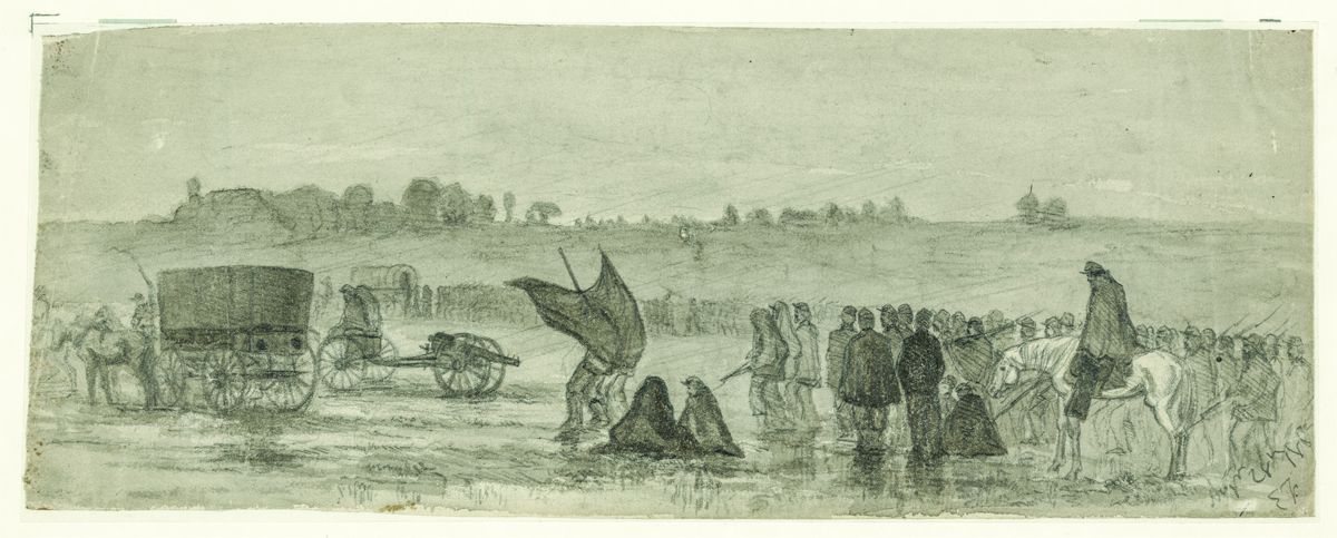The Army of Virginia in Retreat, by Edwin Forbes.