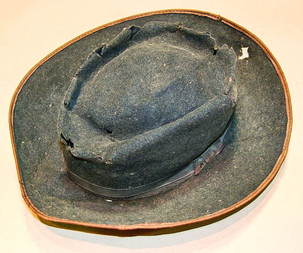 Hat, before conservation treatment.