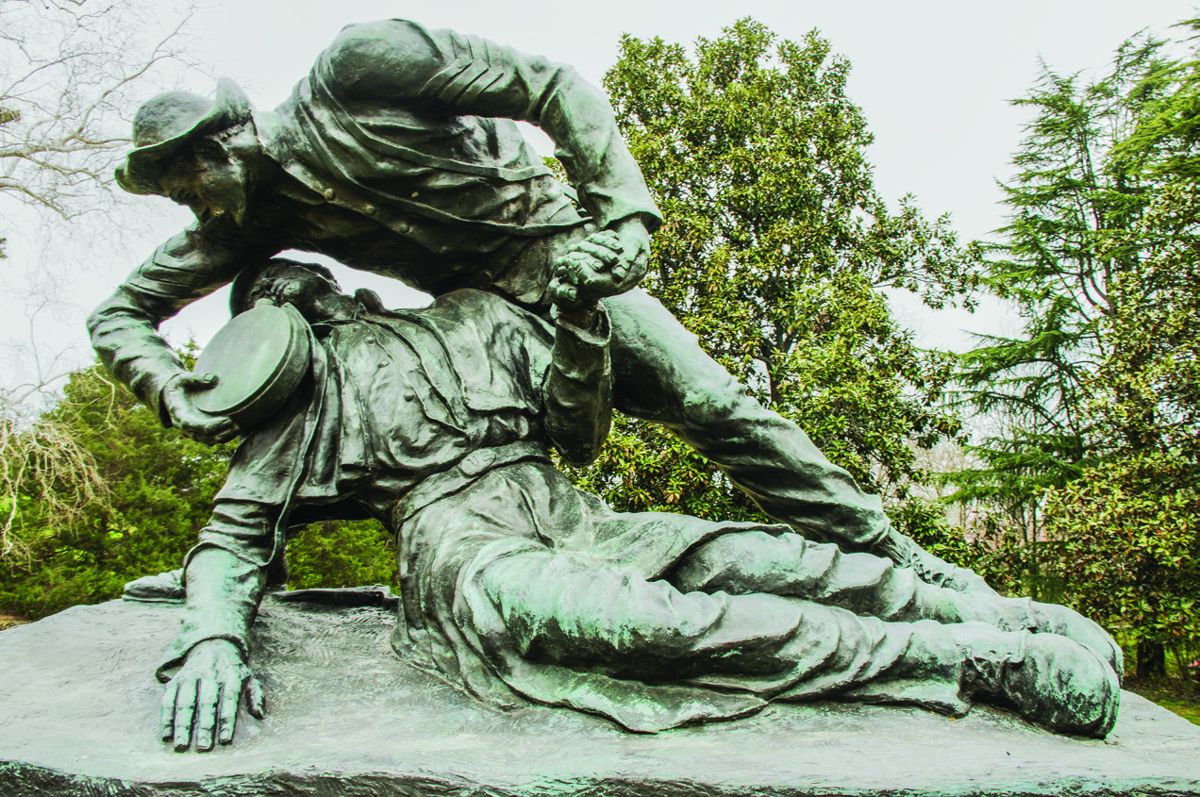 Sgt. Kirkland Monument – Sgt. Richard Rowland Kirkland of the 2nd South Carolina Volunteers was called “The Angel of Marye’s Heights” because of his “sublime compassion” for wounded Union soldiers. (All photos by Bob Ruegsegger)
