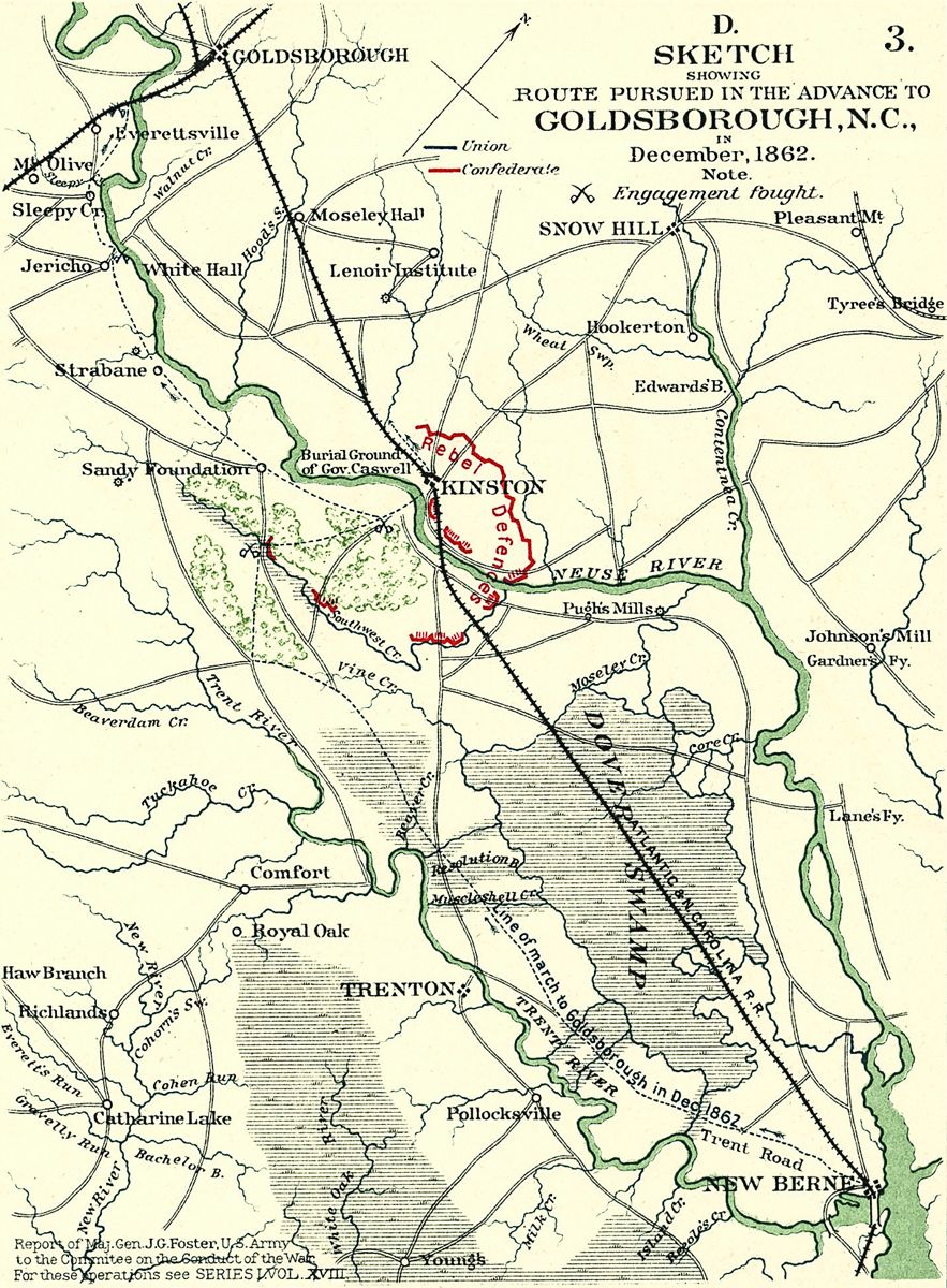 The Kinston Campaign. (Official Records Atlas, Plate 91)
