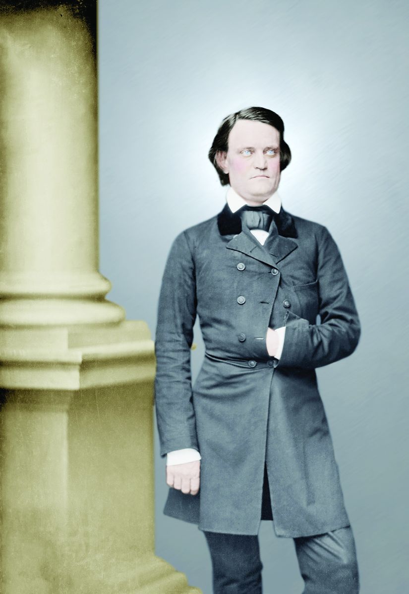 John C. Breckinridge, Colorization © 2014 civilwarincolor.com courtesy civilwarincolor.com/cwn (National Archives)