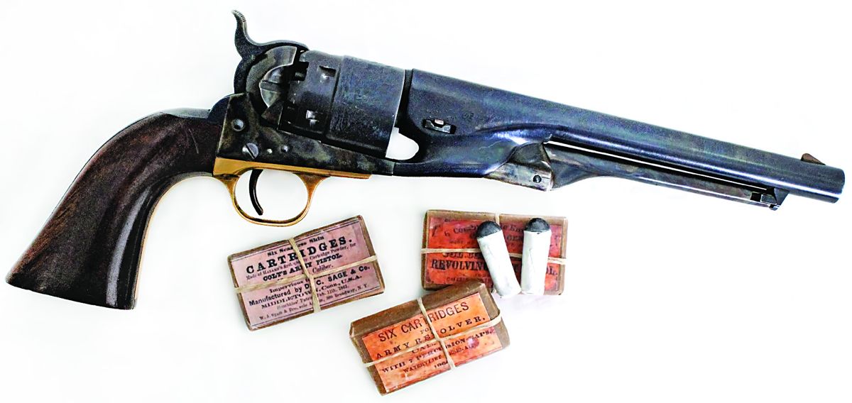 Buffalo Arms .44 caliber cartridges with a Colt 1860 Army reproduction.