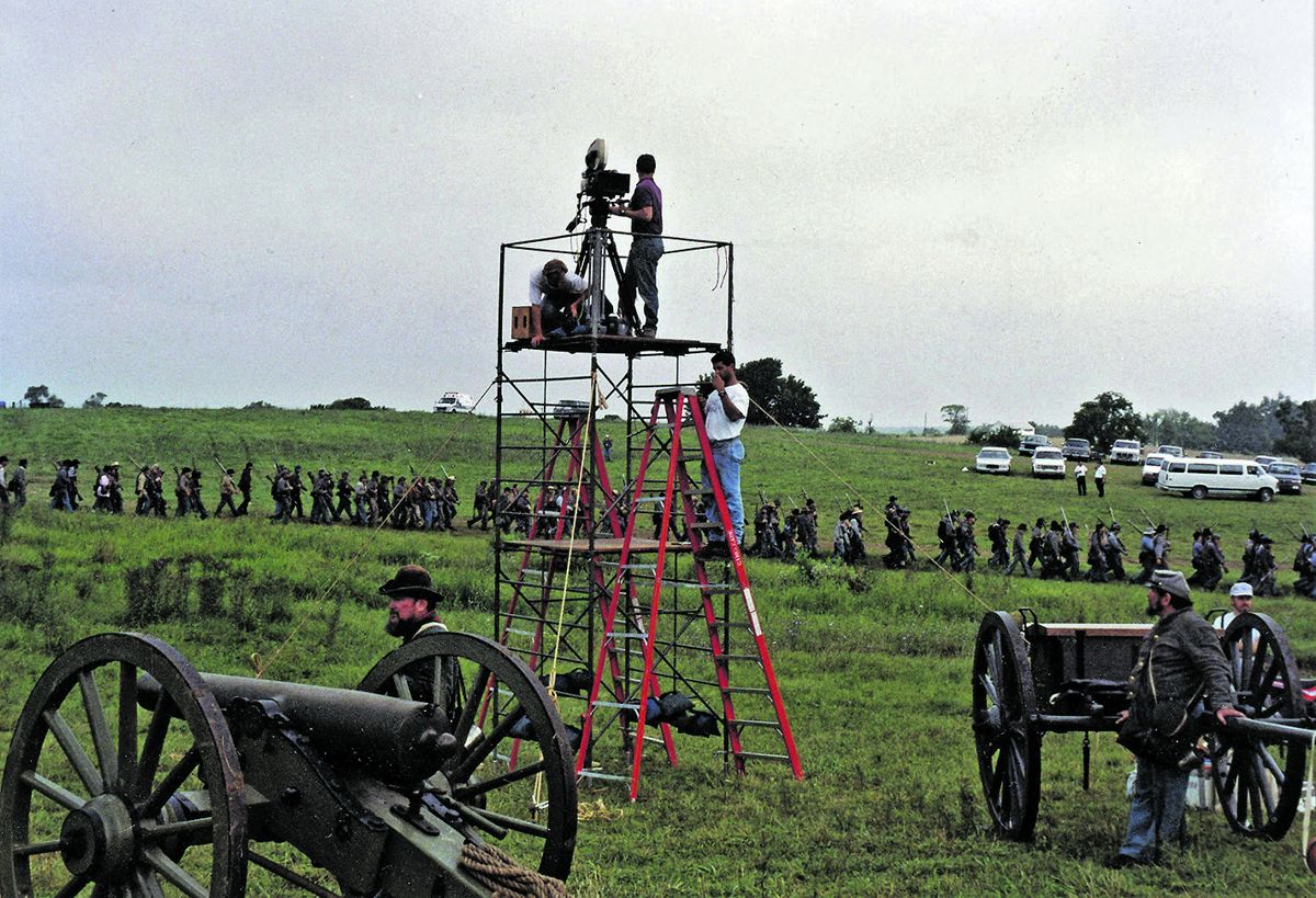 Filming of the movie Gettysburg in 1992.