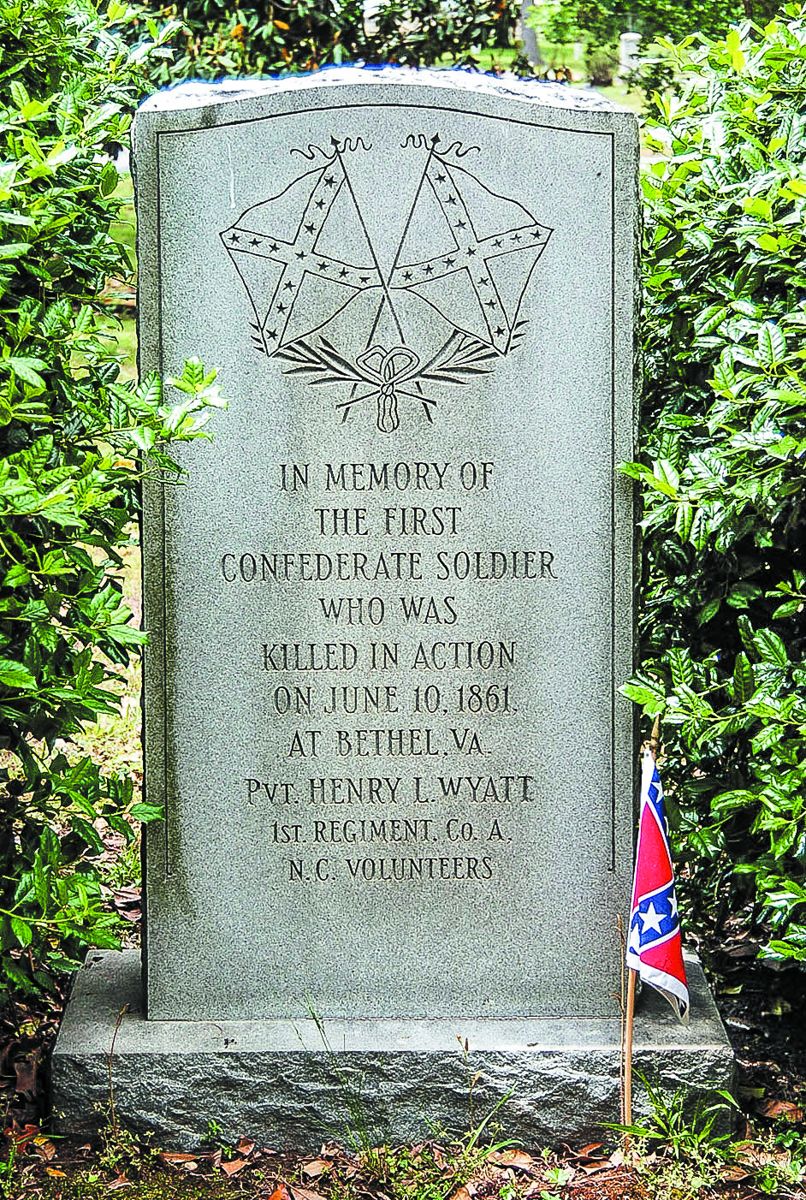 The grave marker of Henry L. Wyatt, Richmond, Va. (Michael C. Hardy)