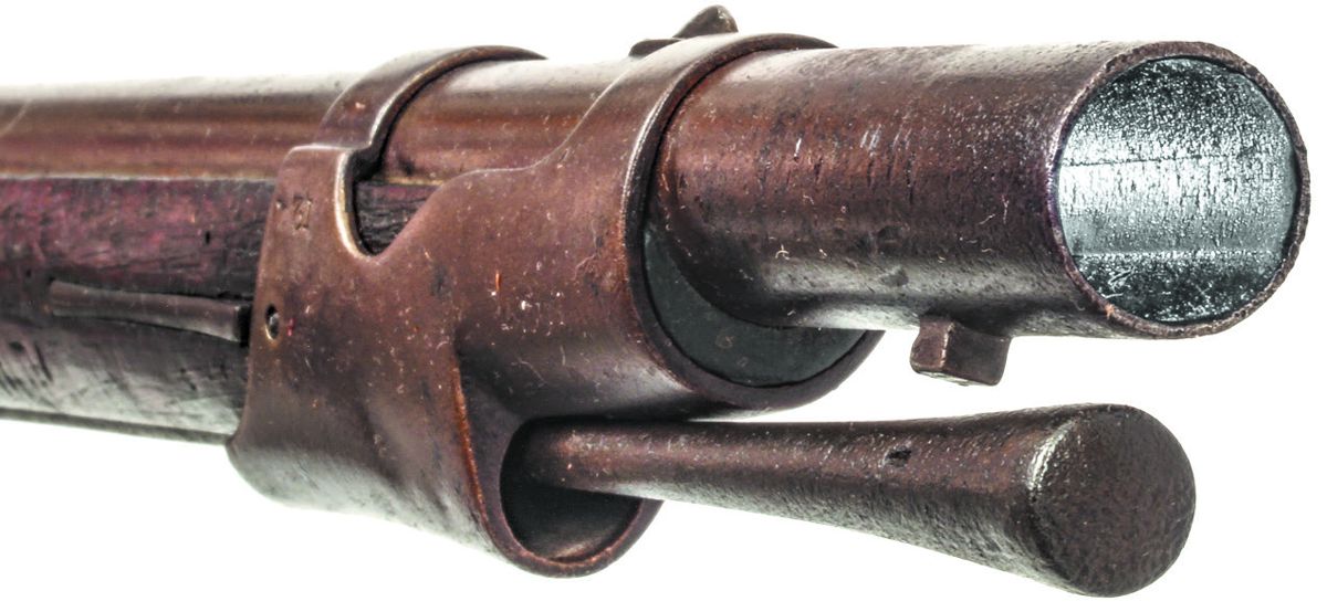 The bore of the French Mle1822T bis, showing the four lands and grooves.