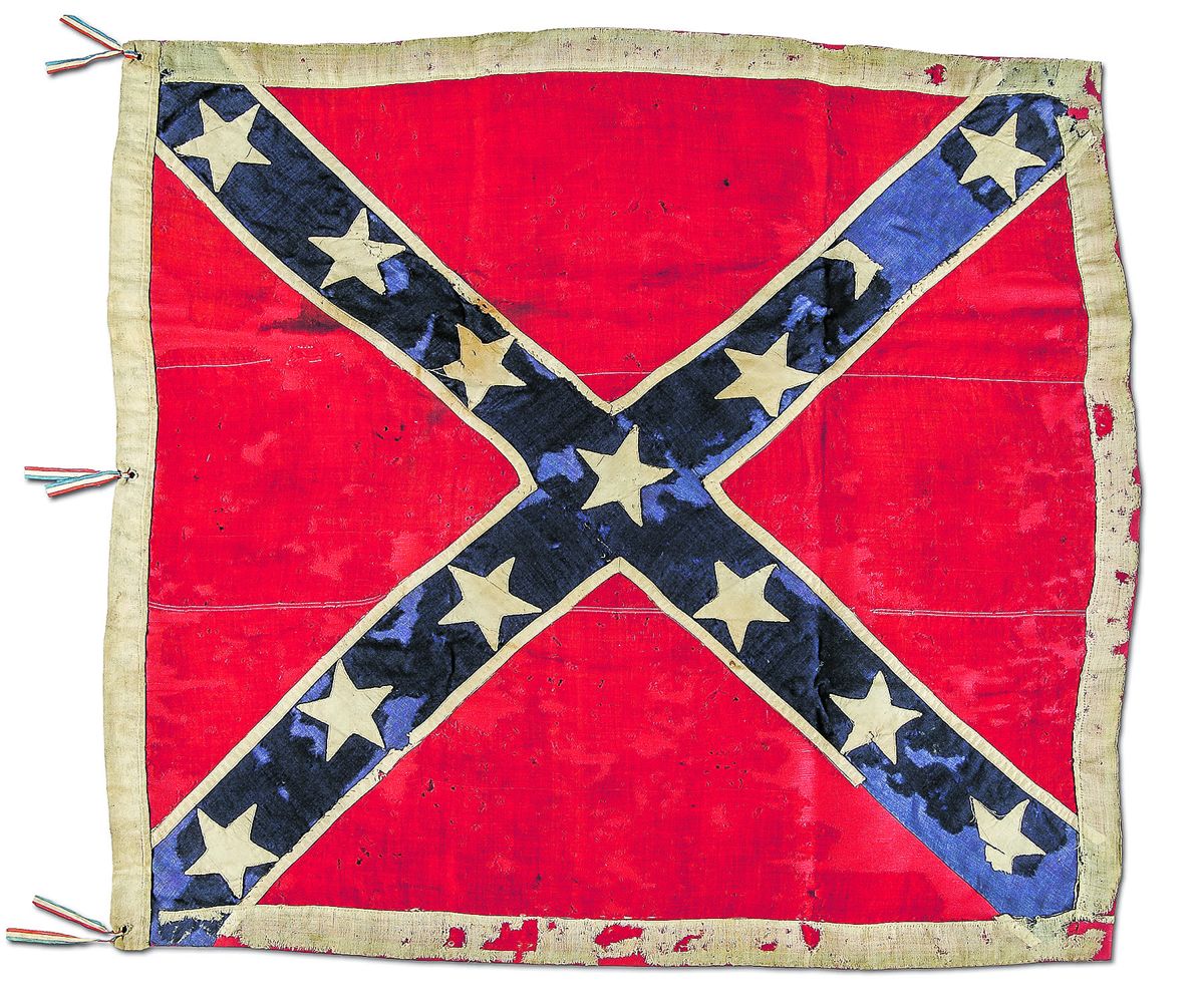 9th VA Flag after conservation by Jessica Hack. The 9th’s second ANV regimental flag; Richmond Depot 5th pattern received September/October 1864, carried through the remainder of the War, smuggled home from Appomattox, and descended through the Callis/Phillips family.