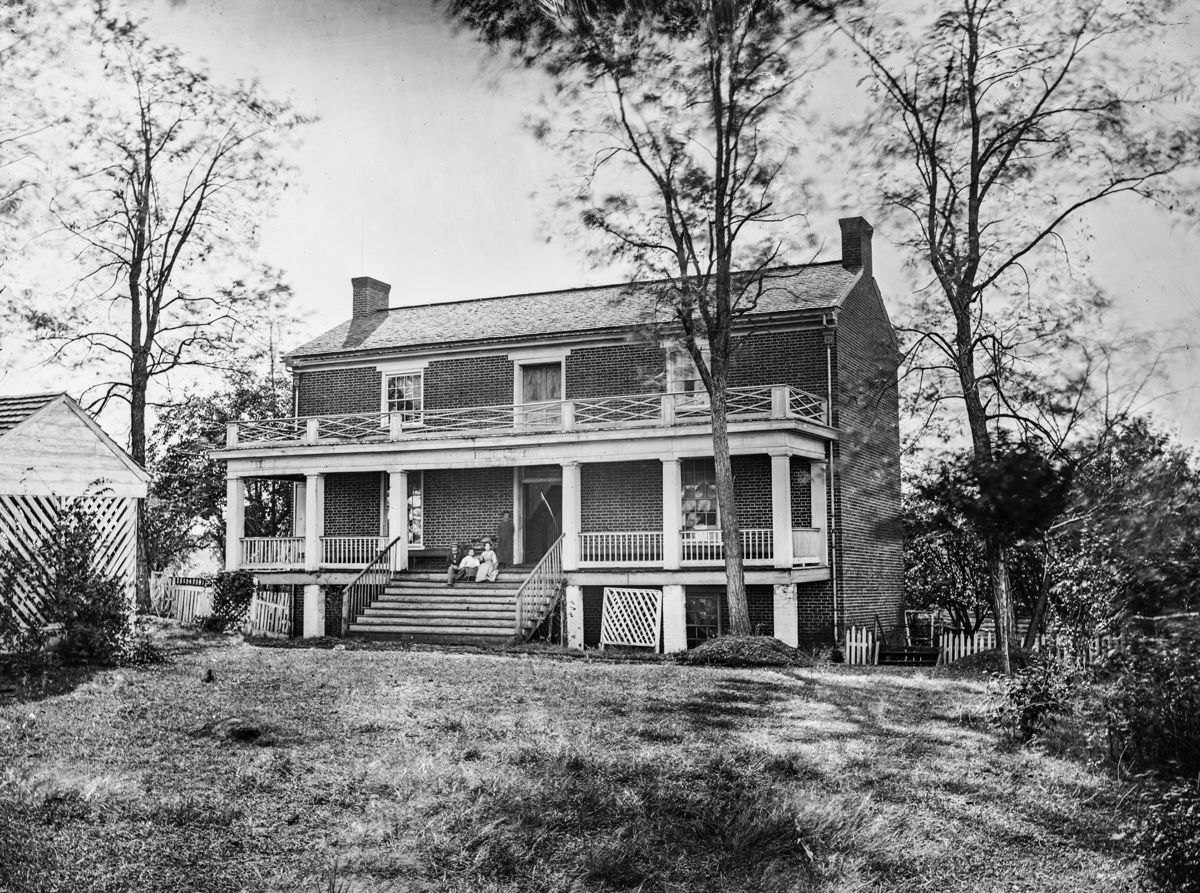 Appomattox Court House, Va. McLean house. Period photograph by Timothy H. O’Sullivan.