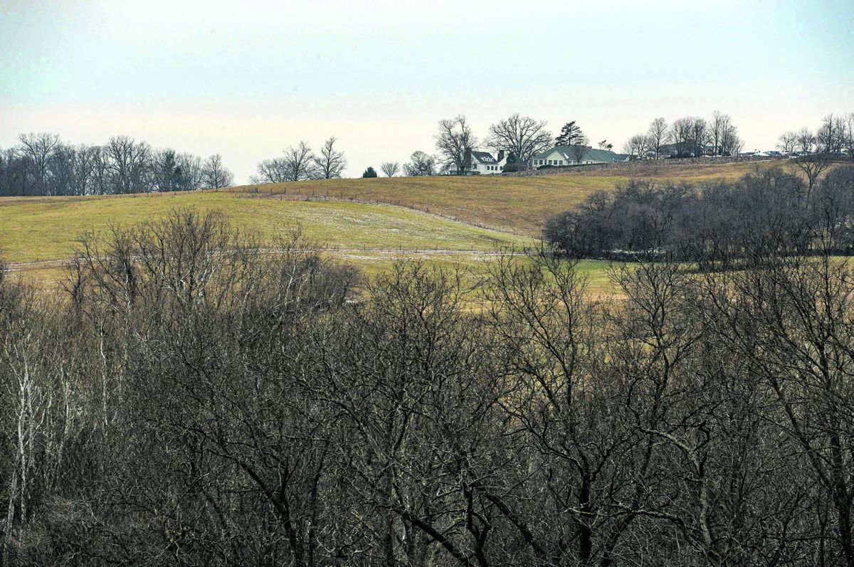 View of Archwood and The Wakefield School on Headache/ Stahel’s Hill from Selby Lane.