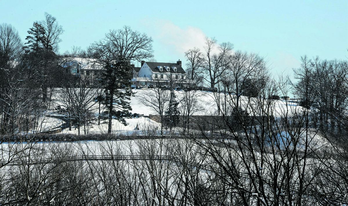 School as seen from Headache/Stahel Hill