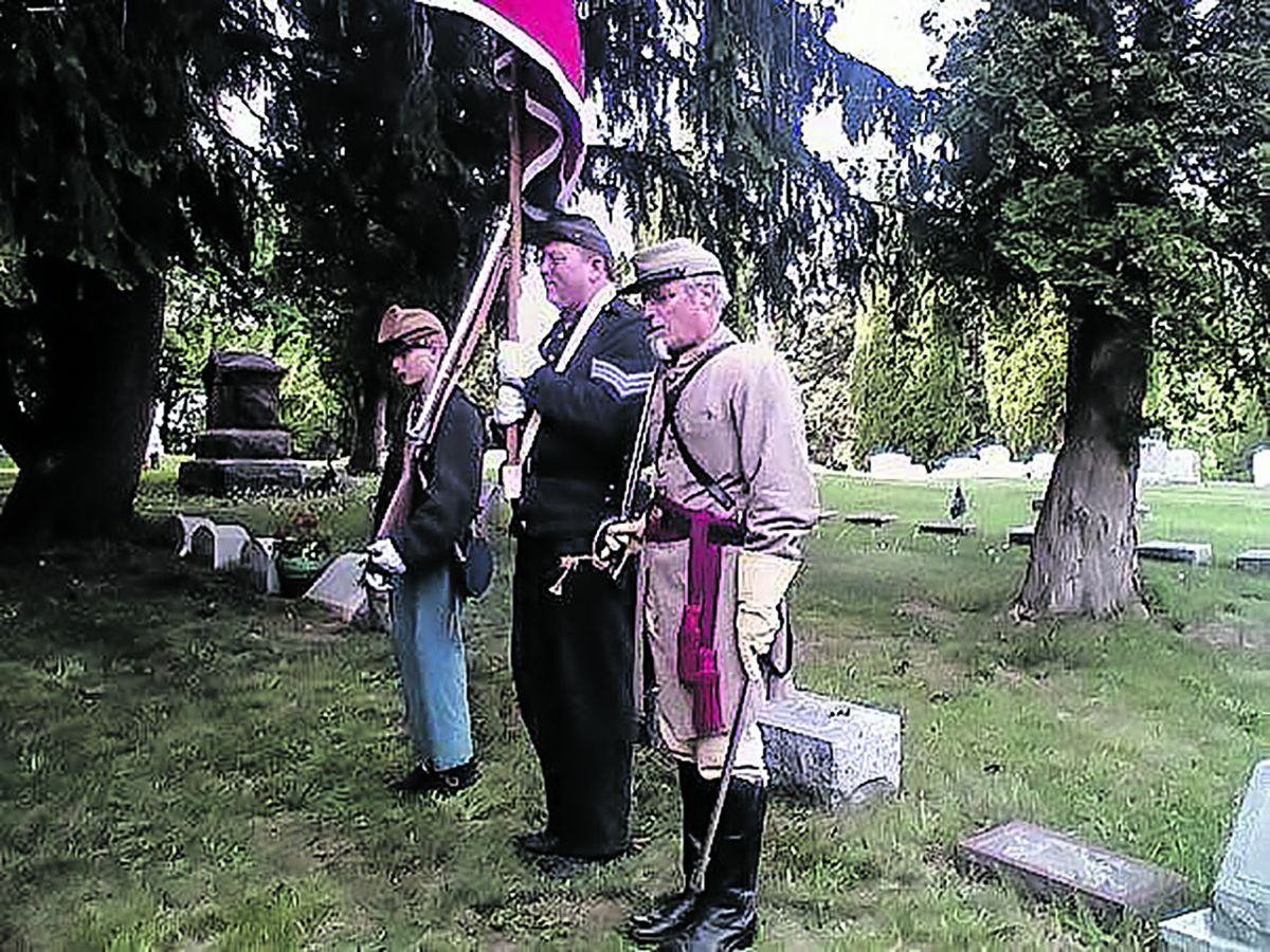 Members of the 11th Virginia hold a Silent Vigil at Sgt. Guy's grave site.