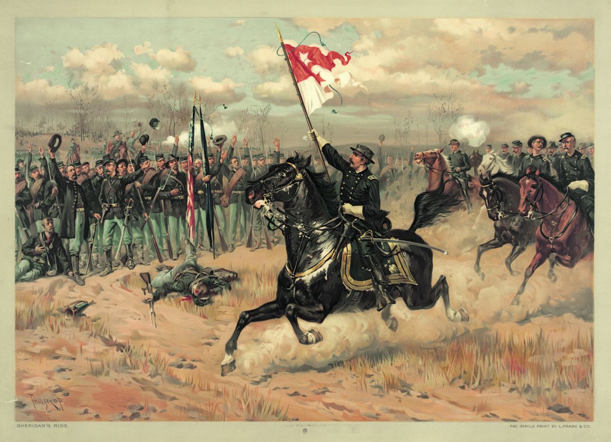 Sheridan’s ride by Thulstrup. Print by L. Prang & Co.
