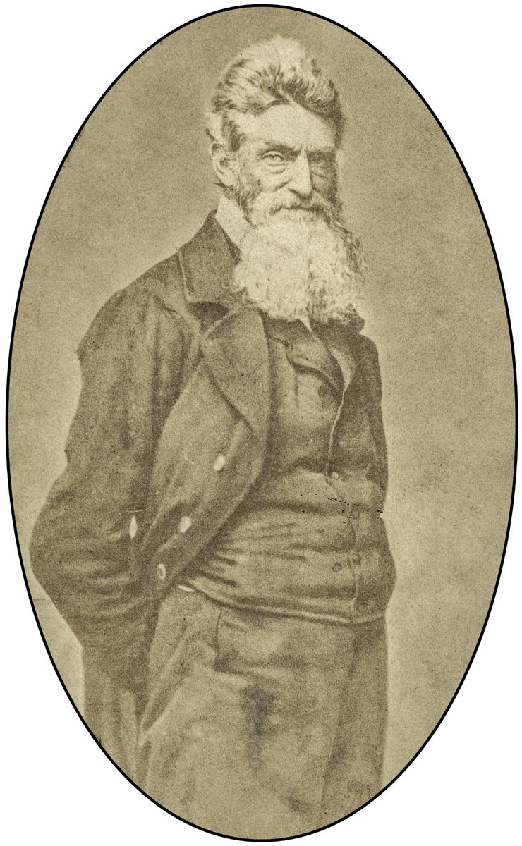 John Brown. Circa December 12, 1859 photographers James Wallace Black (1825–1896), Martin M. Lawrence (1808–1859). Black & Batchelder, copyright claimants. Library of Congress.