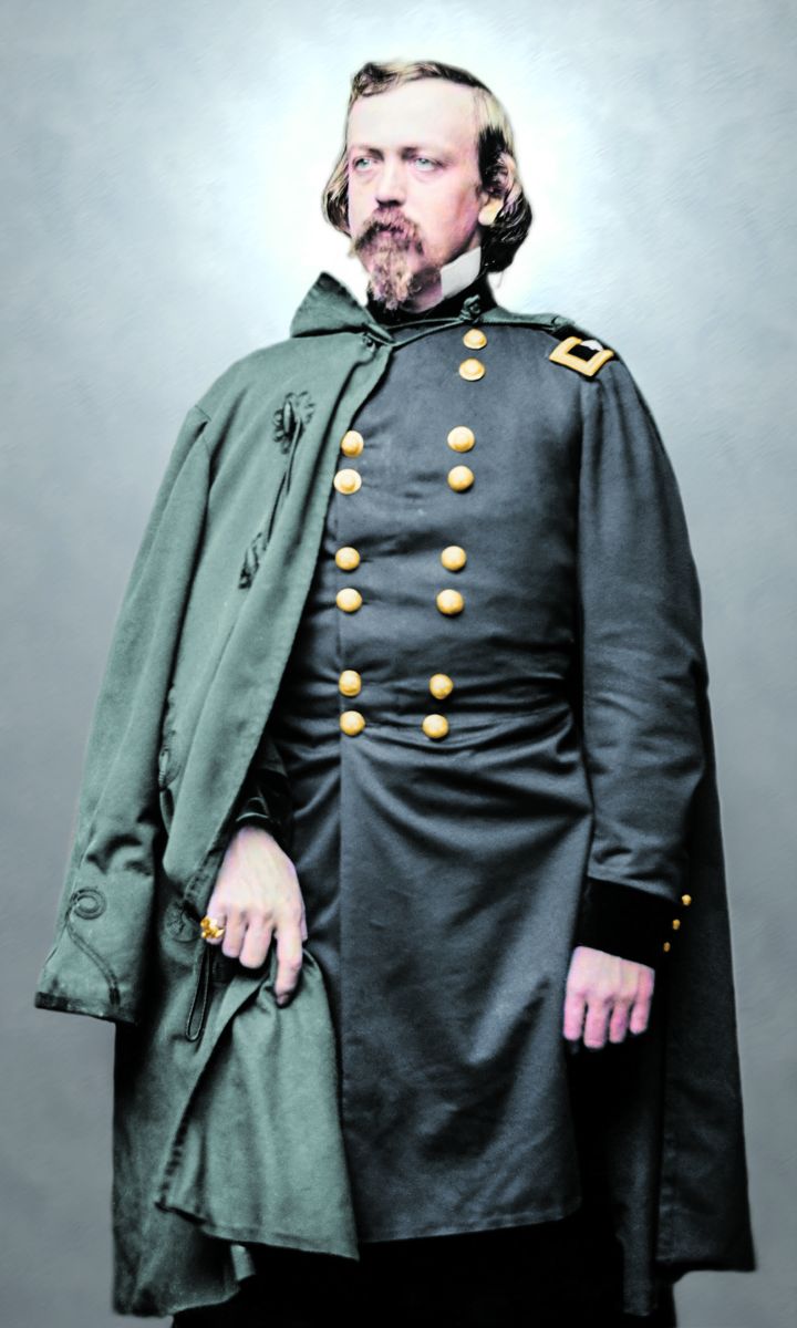 General Charles P. Stone. Colorization © 2021 civilwarincolor.com, courtesy civilwarincolor.com/cwn. Library of Congress.