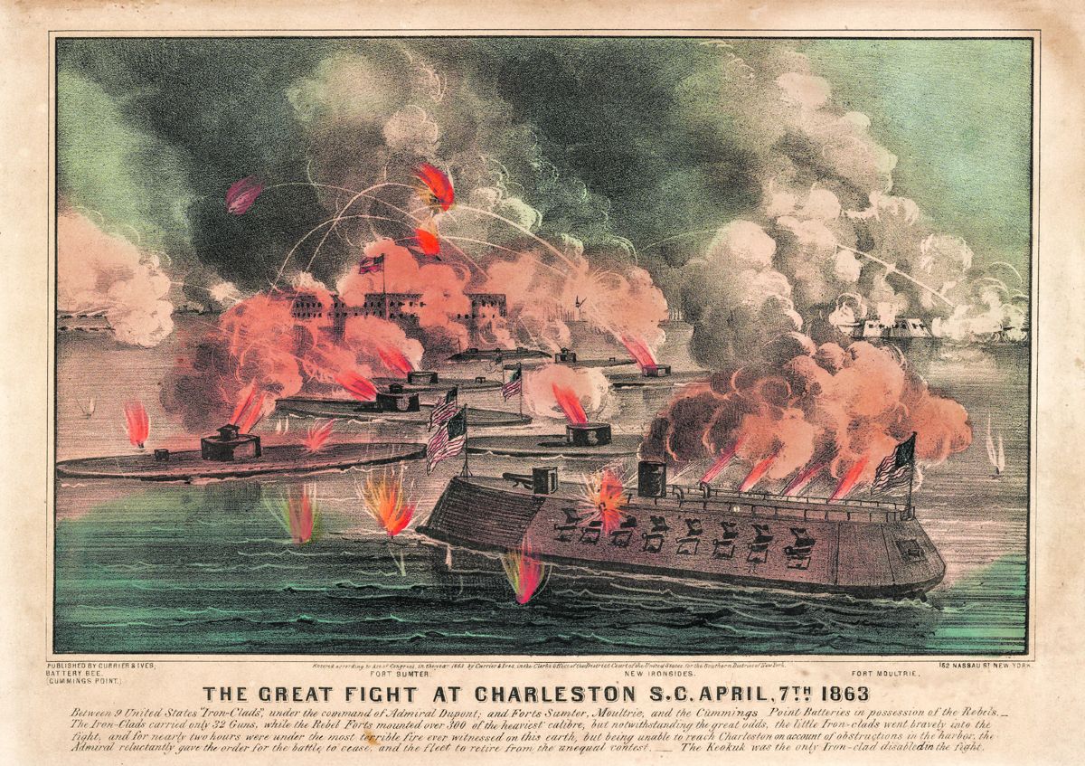 The Great Fight at Charleston S.C. April, 7th 1863. Library of Congress.