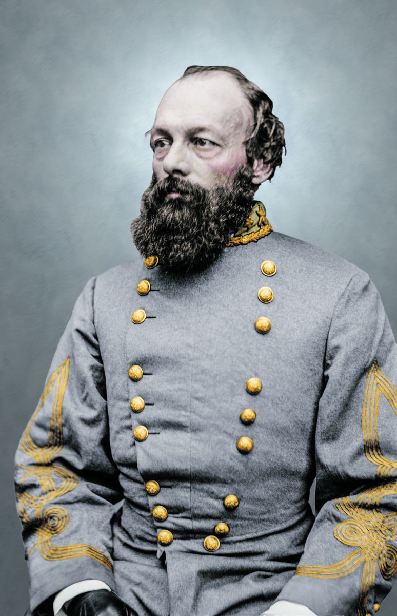 Brig. Gen. Edmund Kirby Smith, Trans-Mississippi Department, C.S.A., Colorization © 2011 civilwarincolor.com. Courtesy civilwarincolor.com/cwn. Library of Congress.