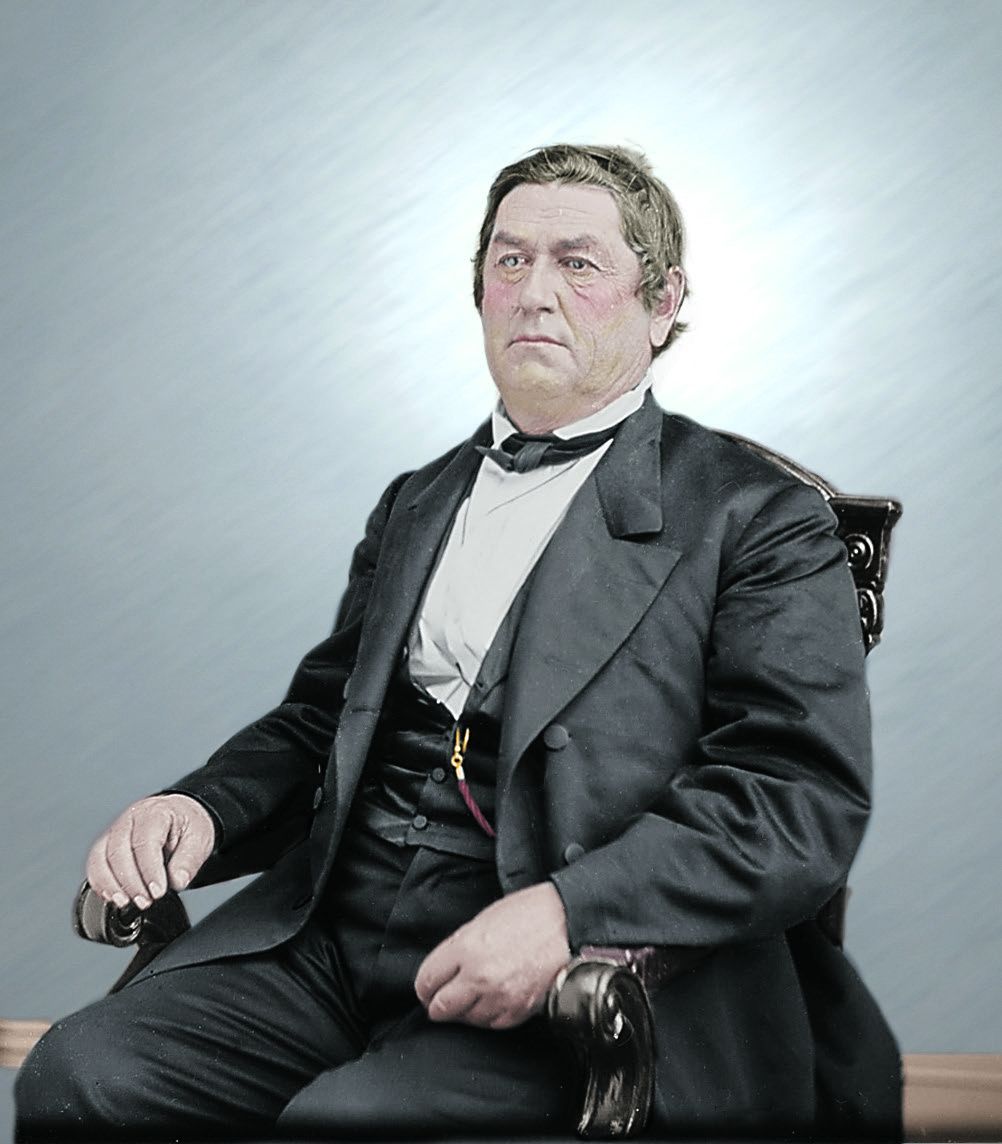 Robert Mercer Taliaferro Hunter, CSA Secretary of State 1861–1862, colorization © 2014 civilwarincolor.com, courtesy civilwarincolor.com/cwn. National Archives.