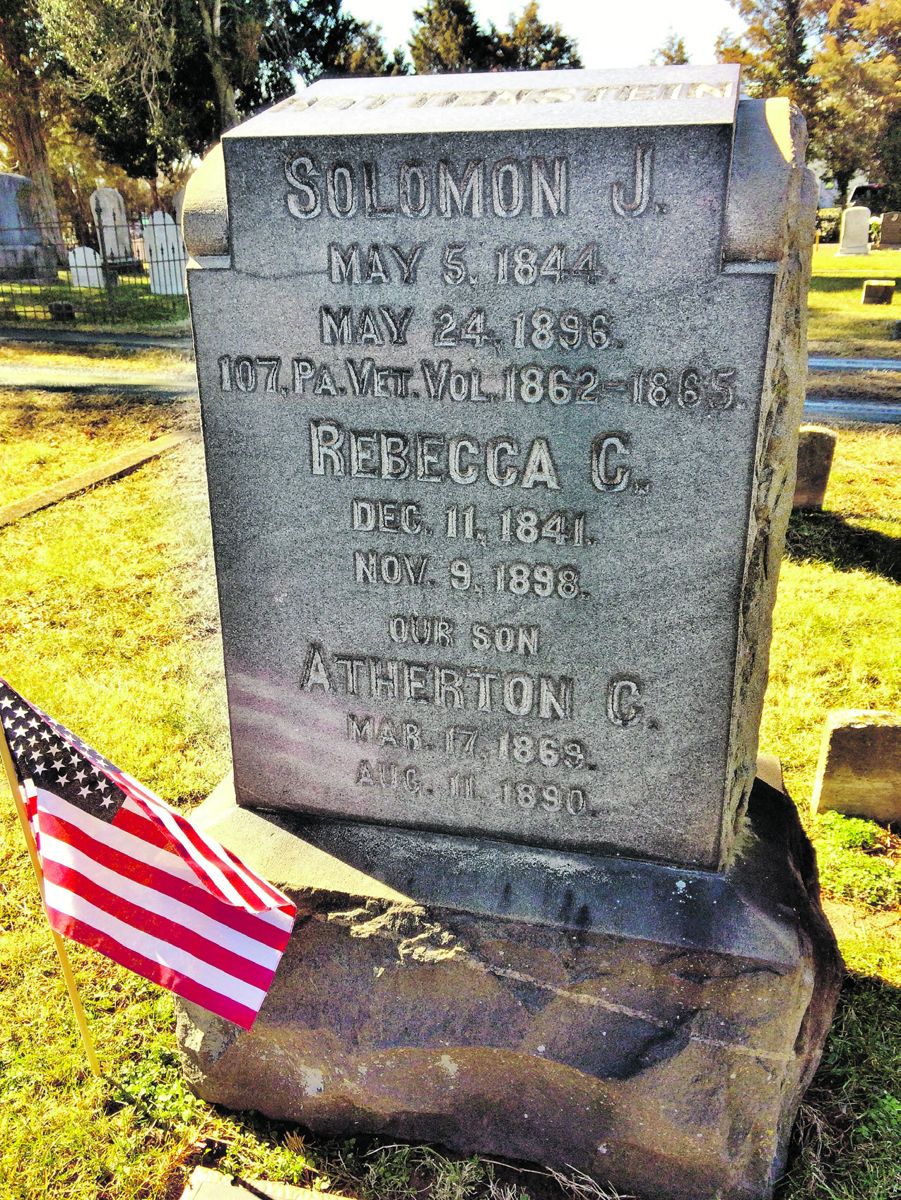 Graveyard headstone for the Hottenstein family. Barbara Green.