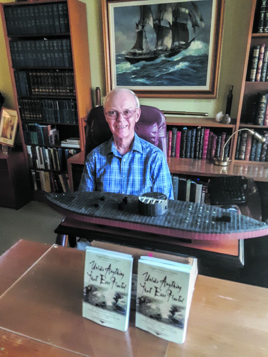 Dwight Hughes celebrated the release of his new book, Unlike Anything that Ever Floated, by commissioning the construction of a model of the USS Monitor.