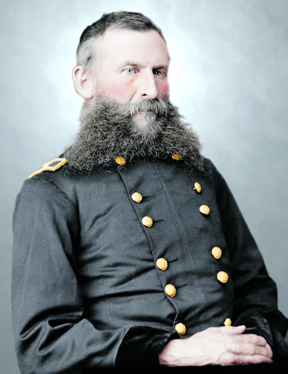 Gen. George Crook. Colorization © 2021 civilwarincolor.com, courtesy civilwarincolor. com/cwn. Library of Congress.