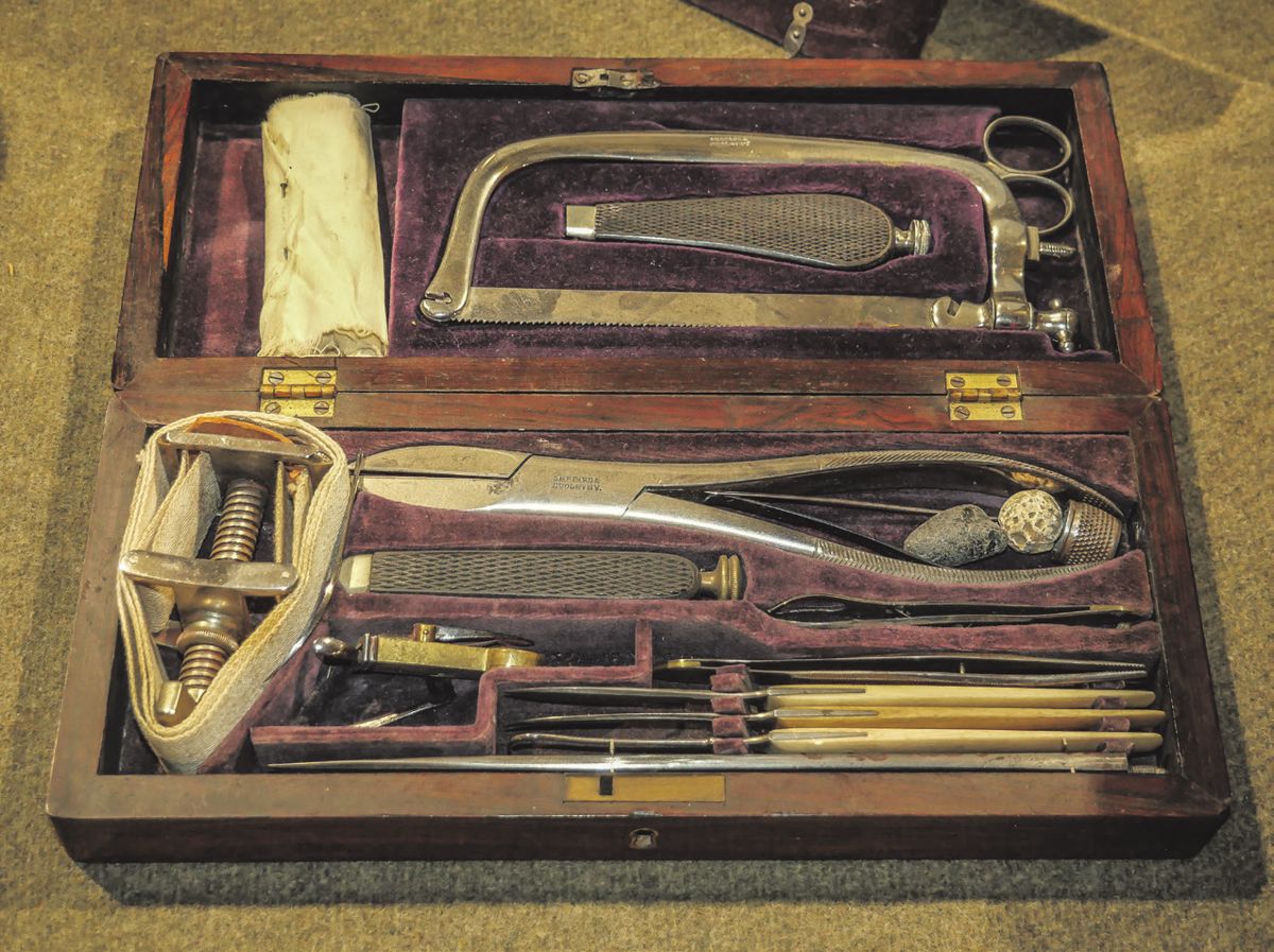 Memorabilia of a Surgeon of the Union Army, Dr. Ripley Stone’s surgeon’s set. Collection of Timothy Wider.