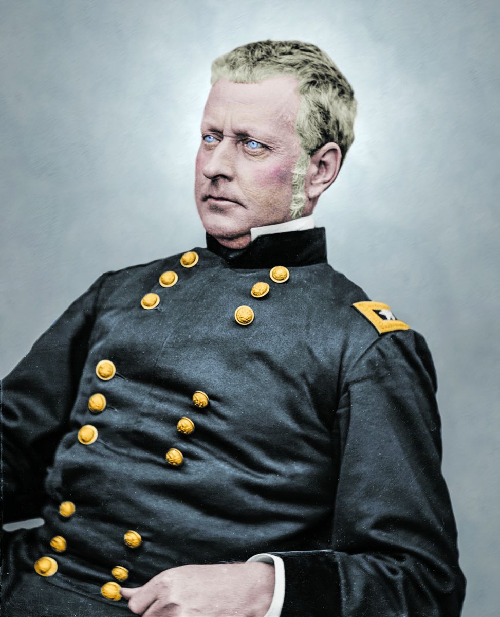 Major General Joseph “Fighting Joe” Hooker. Colorization © 2012, civilwarincolor.com courtesy civilwarincolor. com/cwn. (Library of Congress)