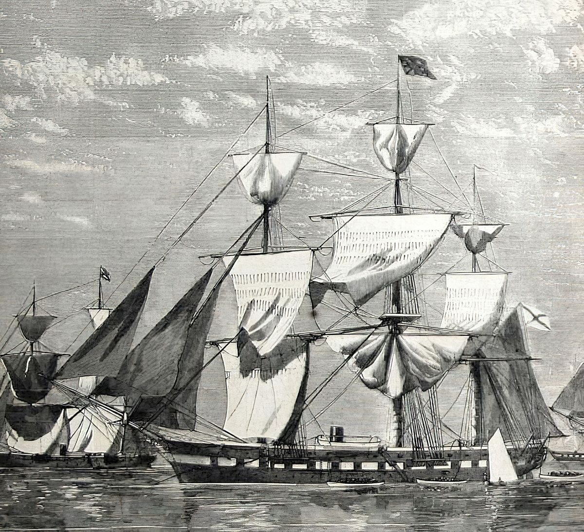 The Alexander Nevsky in New York Harbor, 1863. Detail from an illustration in Harper’s Weekly.