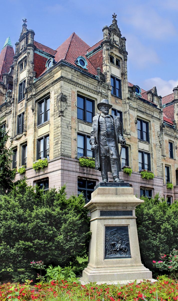 Grant’s Statue in Washington Square Park. The sculptor, Robert Binghorst.