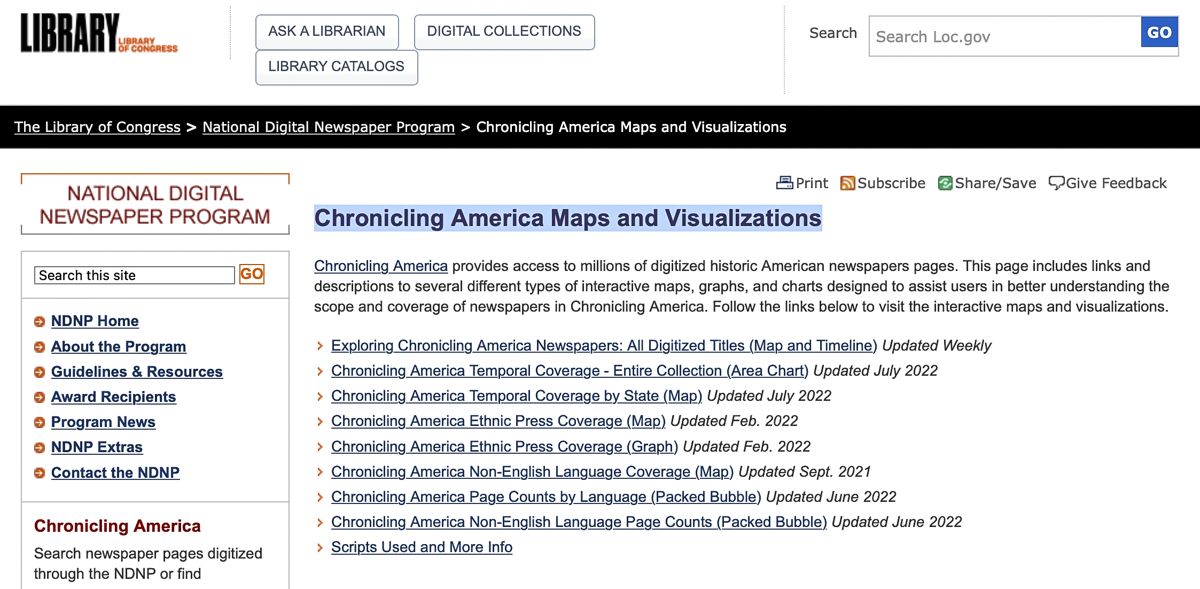 Chronicling America Maps and Visualizations — lead photograph from the original article