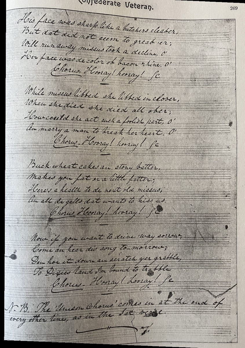 In de Land ob Cotton: Dan Emmett’s Famous Song — photograph 3 from the original article