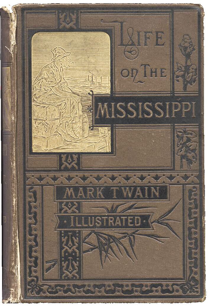 Book cover of Life on the Mississippi, 1883.
