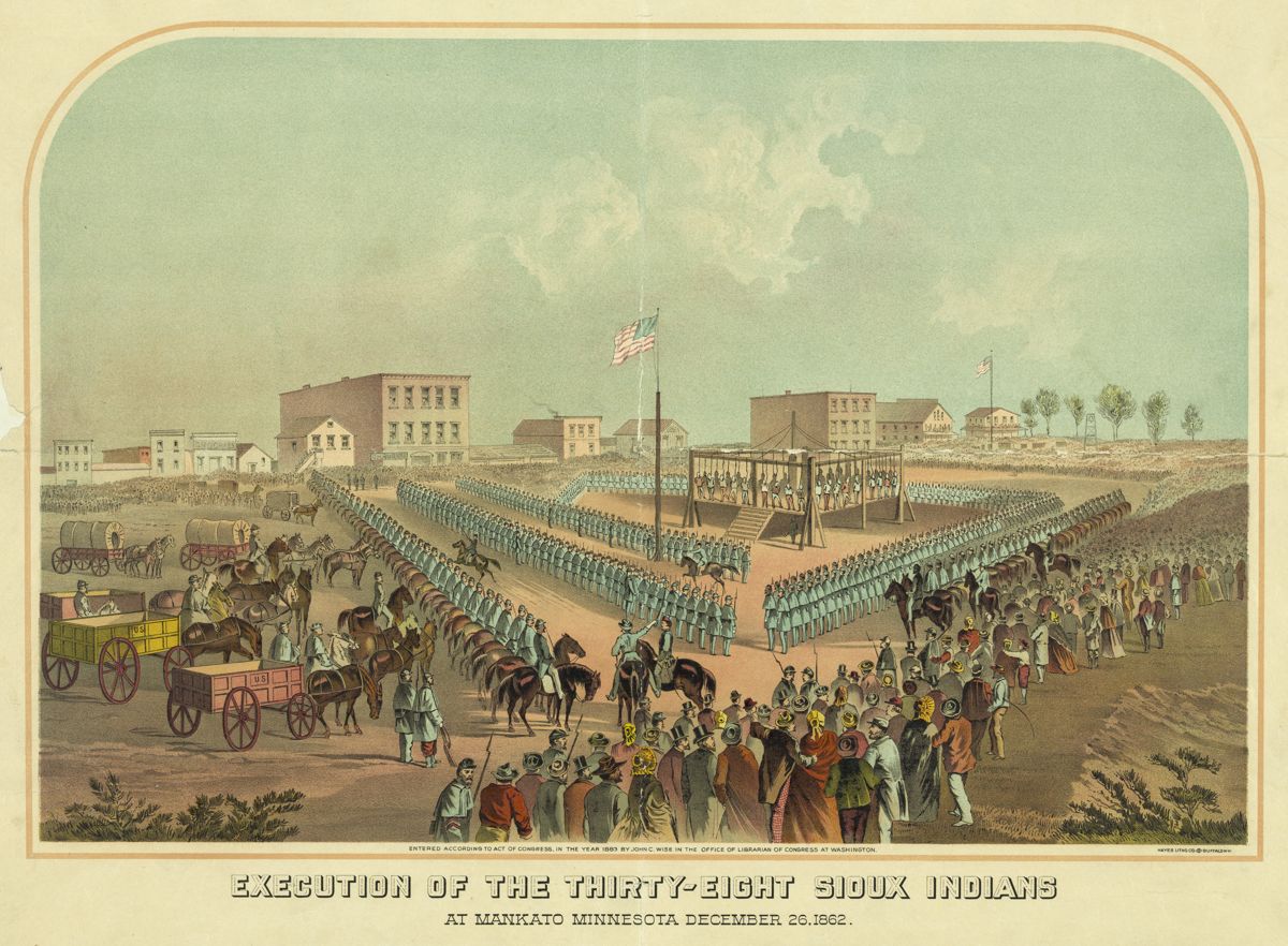 Execution of Sioux Indians — lead photograph from the original article