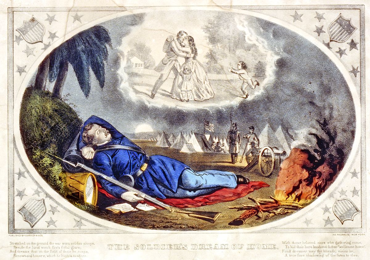 A Soldier’s Dream, Currier and Ives. (Library of Congress)