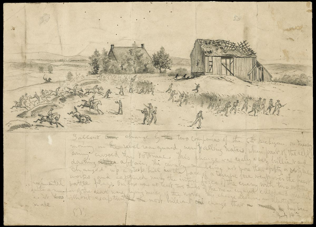 Battle of Falling Waters 1863 — lead photograph from the original article