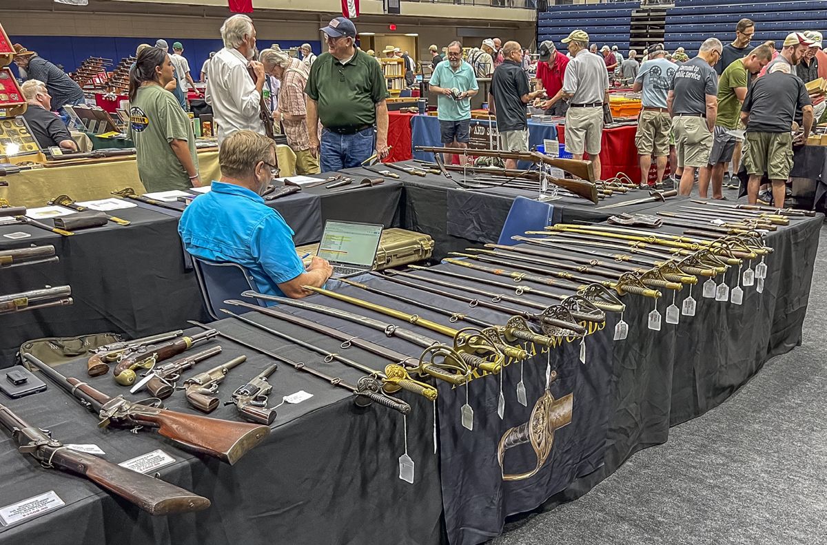 David LaSlavic, owner of Arizona Swords, brought a variety of swords and other edged
