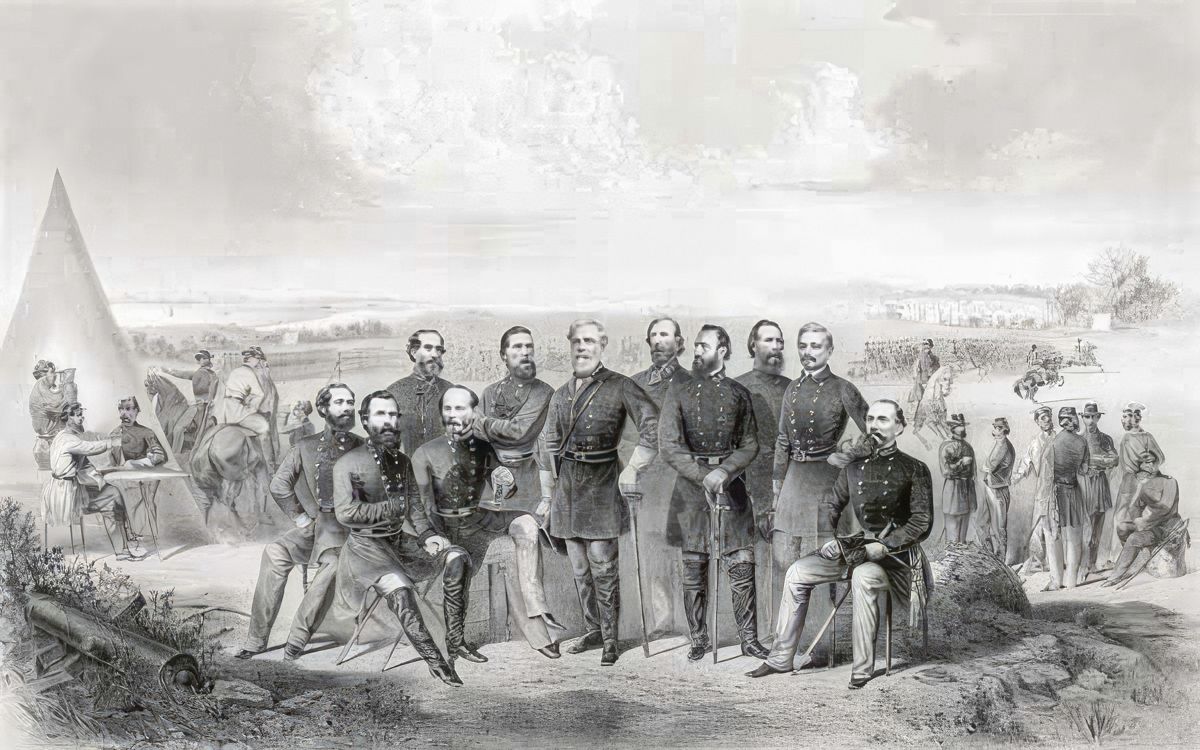 (Figure 2) Robert E. Lee and His Generals, ca 1865. Courtesy, National Museum of American History, Smithsonian Institution.