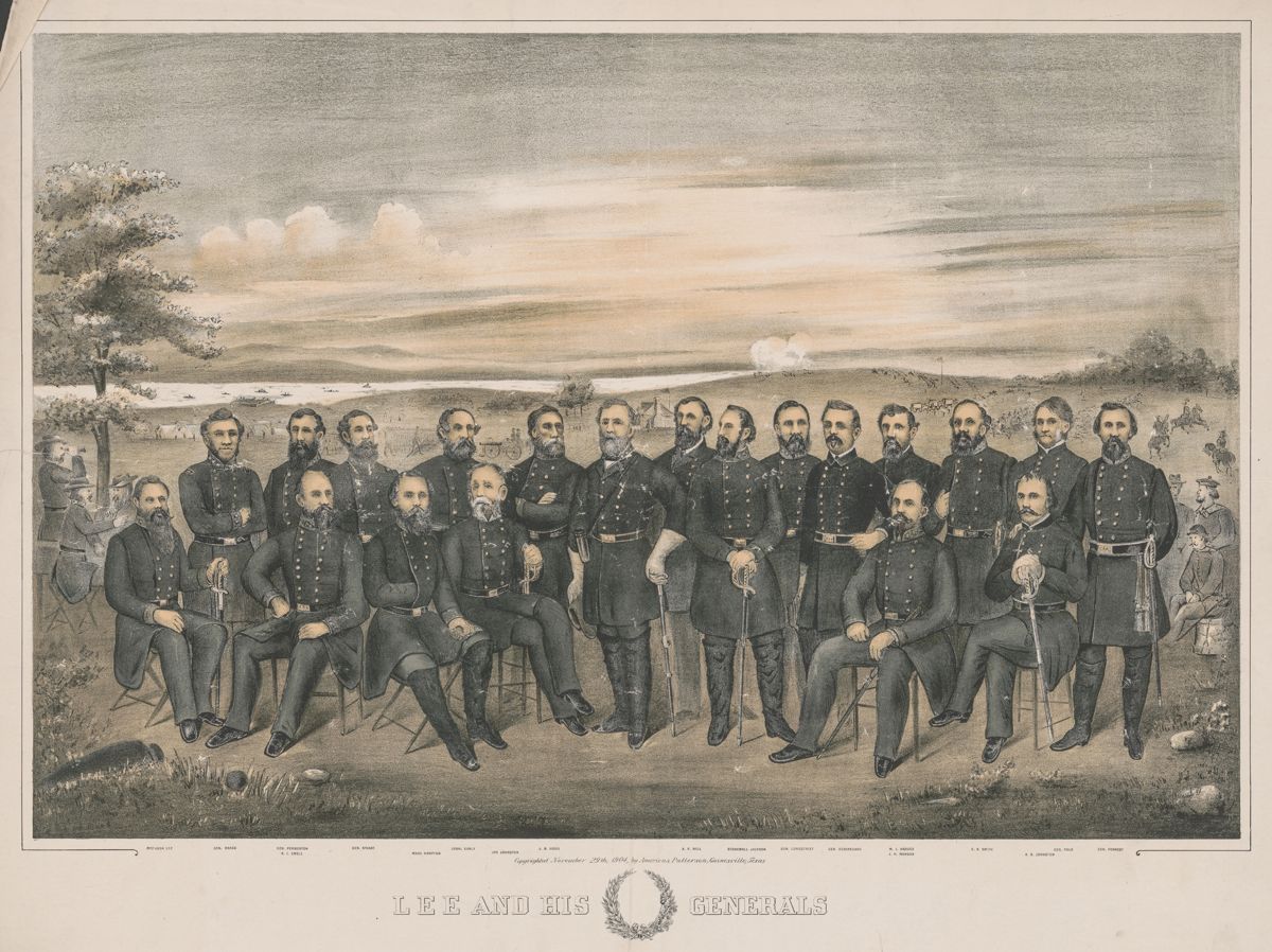 (Figure 3) Lee and His Generals, 1865. J. Kelly & Sons, Courtesy, Library of Congress.