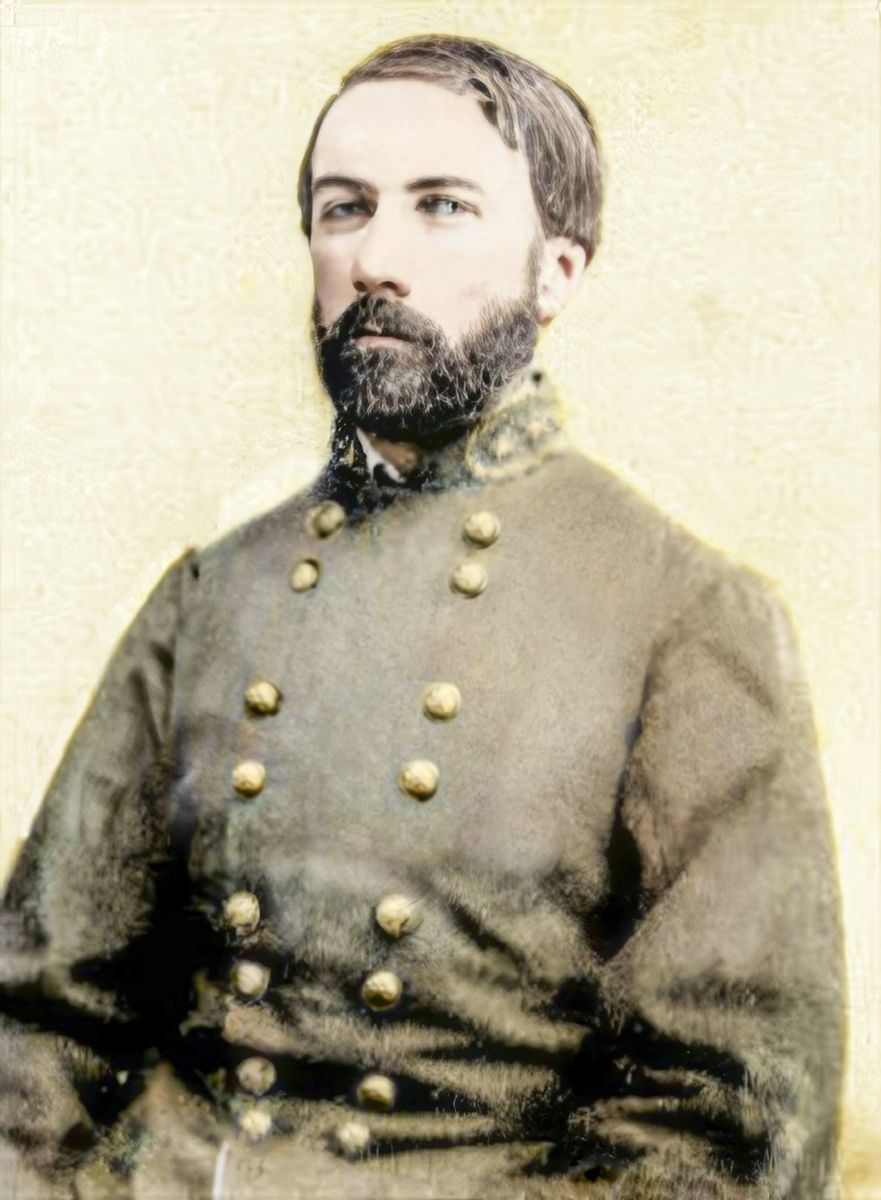 Gen. Daniel H. Hill, C.S.A. Colorization © 2023 civilwarincolor.com, courtesy civilwarincolor.com/cwn. (Public Domain)