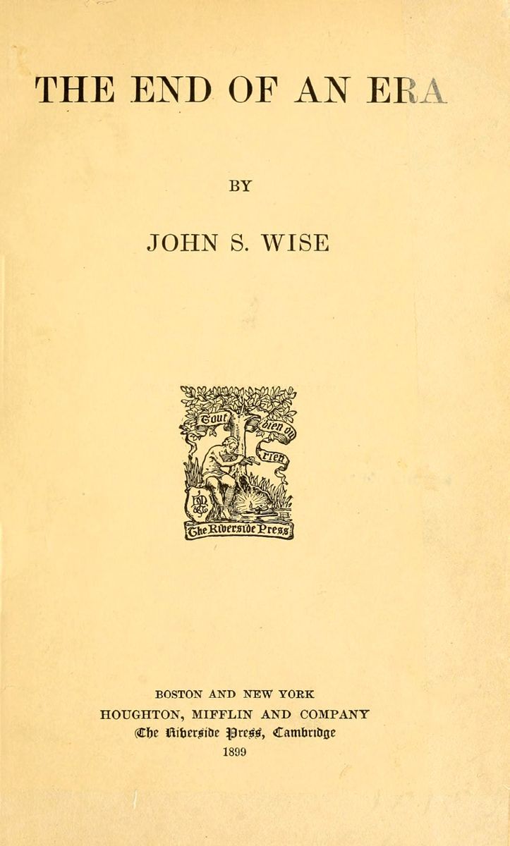 Critic’s Corner The End of an Era - John S. Wise — lead photograph from the original article