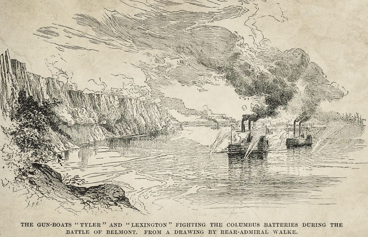 A view from Columbus Park across the Mississippi River at the Belmont Battlefield. — photograph 2 from the original article